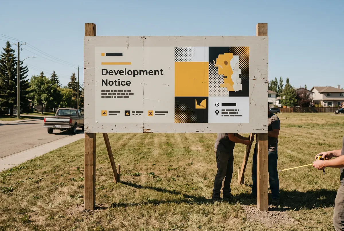 City Development Signs in Calgary