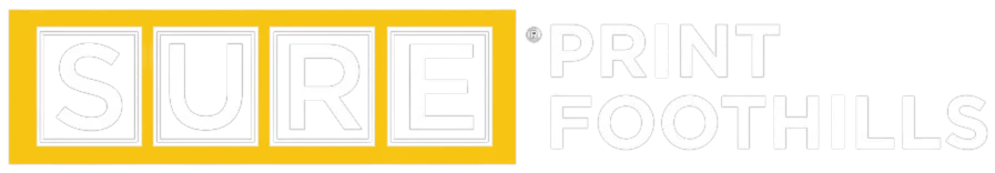 SURE Print Foothills logo